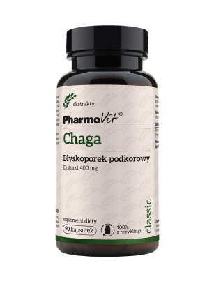 Chaga Błyskoporek podkorowy 400 mg 90 kaps | Classic Pharmovit