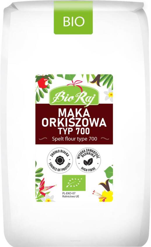 MĄKA ORKISZOWA TYP 700 BIO 1 kg - BIO RAJ