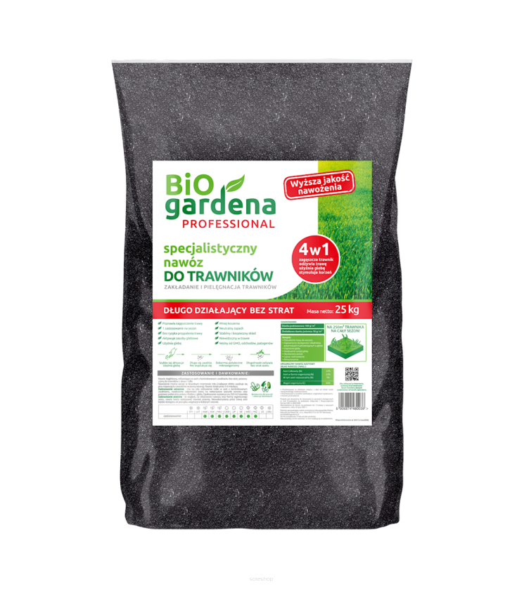 NAWÓZ DO TRAWNIKÓW SPECJALISTYCZNY ECO 25 kg - BIO GARDENA