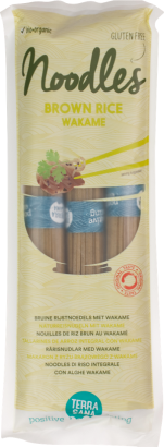 MAKARON (RYŻOWY RAZOWY TYPU NOODLE Z WAKAME) BEZGLUTENOWY BIO 250 g - TERRASANA