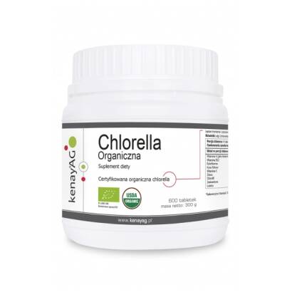 CHLORELLA ORGANICZNA 500 mg 600 tabl. - KenayAg