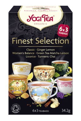 HERBATKA EKSPRESOWA FINEST SELECTION (MIX HERBATEK) BIO (6 x 3 TOREBKI) 34,2 g - YOGI TEA