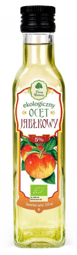 OCET JABŁKOWY 5 % NIEFILTROWANY BIO 250 ml - DARY NATURY