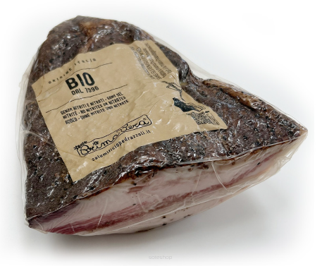 GUANCIALE Z CZARNYM PIEPRZEM BIO (około 0,7 kg) - PRIMAVERA (NA ZAMÓWIENIE)