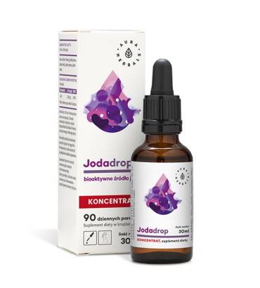 Jodadrop - bioaktyne źródło jodu, koncentrat - krople (30ml) Aura herbals