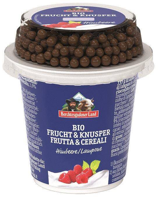 JOGURT MALINOWY Z KULKAMI CZEKOLADOWYMI BIO 150 g - BERCHTESGADENER LAND