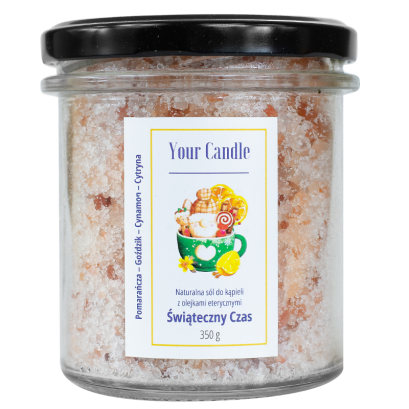 SÓL DO KĄPIELI NATURALNA Z OLEJKAMI ETERYCZNYMI ŚWIĄTECZNY CZAS 350 g - YOUR CANDLE