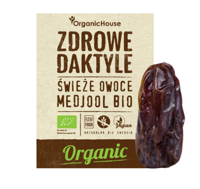 DAKTYLE MEDJOOL ŚWIEŻE BEZGLUTENOWE BIO 280 g - ORGANIC HOUSE (ZDROWE DAKTYLE)