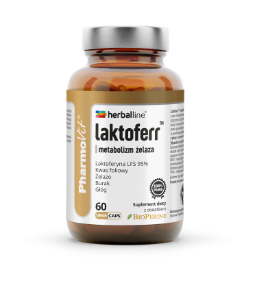 Laktoferr™ metabolizm żelaza 60 kaps | Herballine Pharmovit
