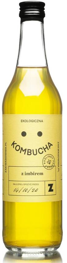 KOMBUCHA IMBIROWA BIO 500 ml - ZAKWASOWNIA