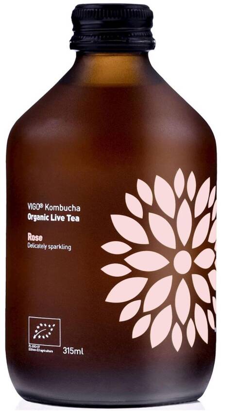 KOMBUCHA RÓŻANA BEZGLUTENOWA BIO 330  ml - VIGO