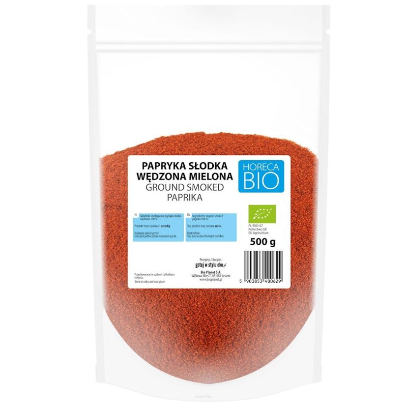 PAPRYKA SŁODKA WĘDZONA BIO 500 g - HORECA (BIO PLANET)