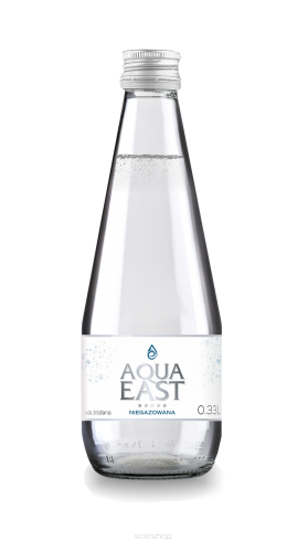 WODA ŹRÓDLANA NIEGAZOWANA NISKOSODOWA 330 ml (SZKŁO) - AQUA EAST