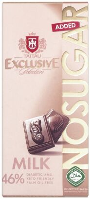 Czekolada mleczna 46% kakao bez cukru, słodzona erytrytolem KETO 100 g