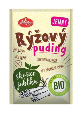 BUDYŃ RYŻOWY Z JABŁKIEM I CYNAMONEM BEZGLUTENOWY BIO 40 g – AMYLON