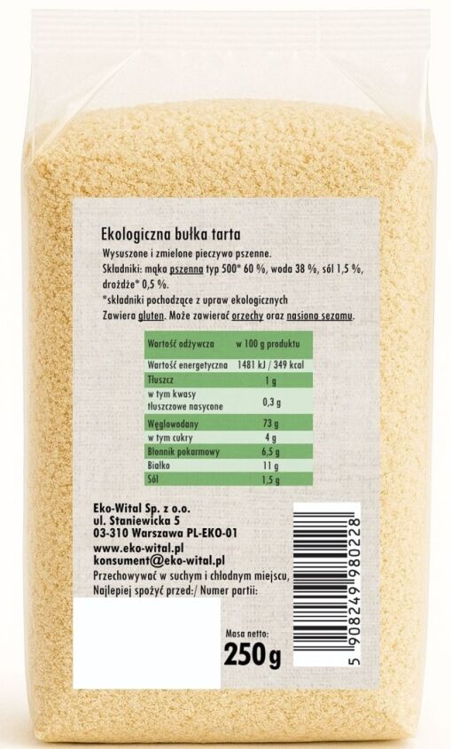 Bułka tarta BIO 250 g