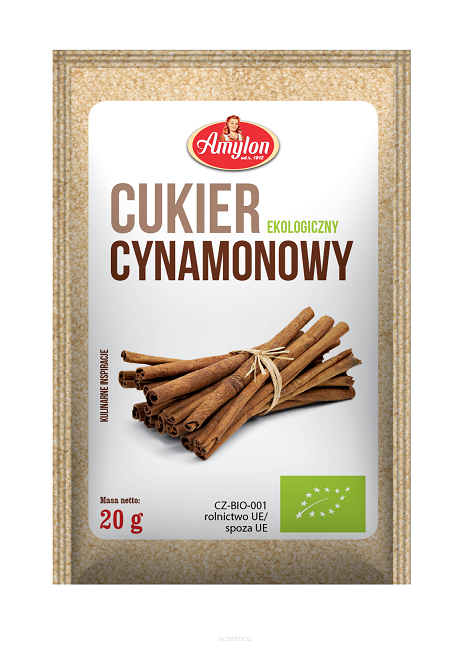 CUKIER CYNAMONOWY BIO 20 g - AMYLON