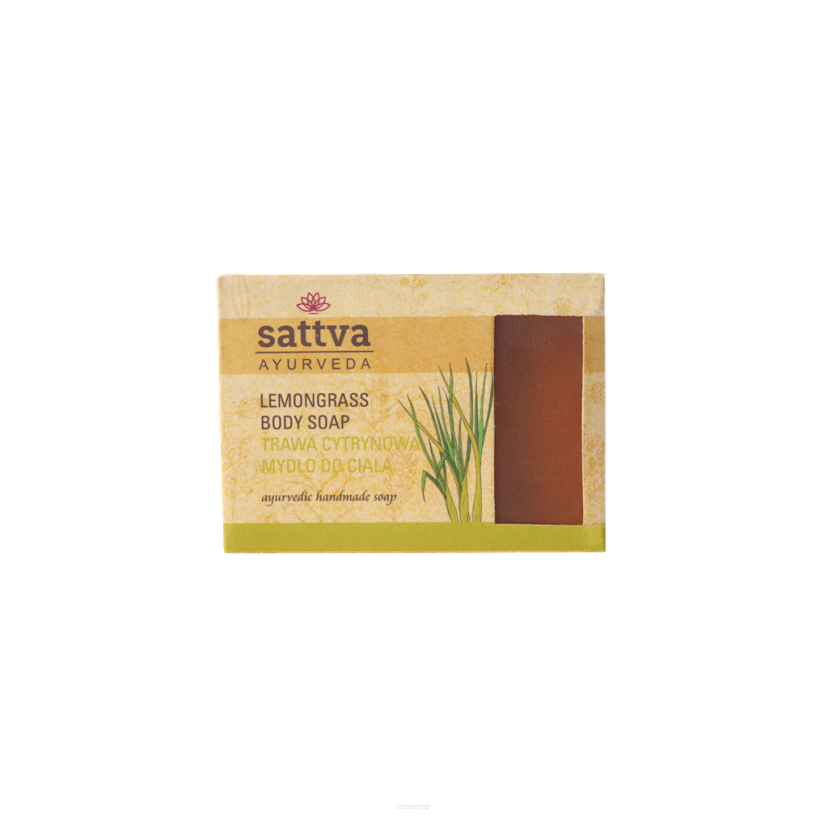 MYDŁO W KOSTCE DO CIAŁA TRAWA CYTRYNOWA 125 g - SATTVA
