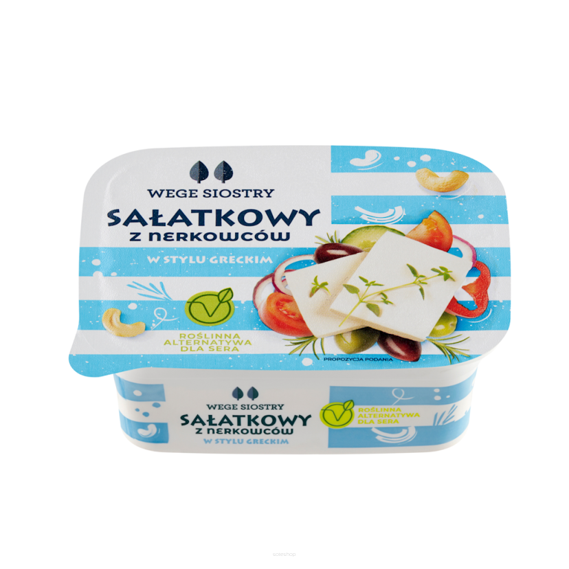 WEGAŃSKA ALETRNATYWA SERA SAŁATKOWEGO Z ORZECHÓW NERKOWCA 150 g - WEGE SIOSTRY