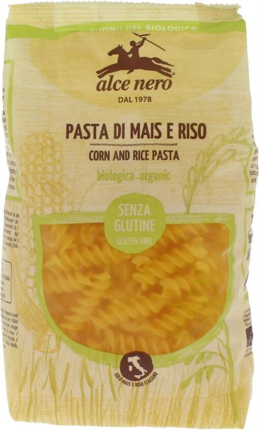 MAKARON (KUKURYDZIANO - RYŻOWY) FUSILLI BEZGLUTENOWY BIO 250 g - ALCE NERO