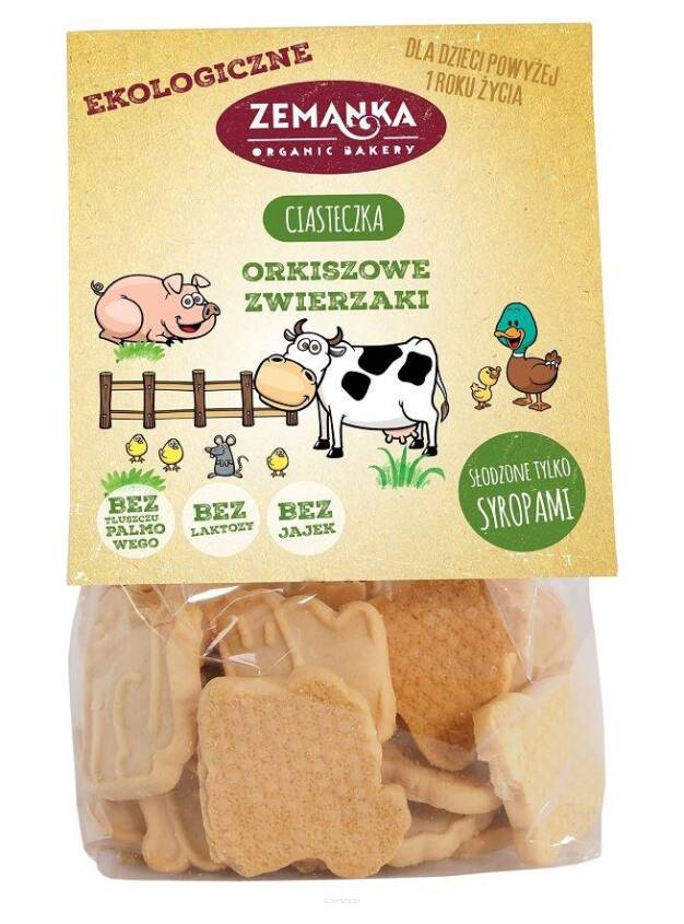 CIASTKA ORKISZOWE ZWIERZAKI BIO 100 g - ZEMANKA