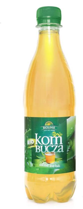 KOMBUCHA HERBATA ZIELONA Z ALOE VERA BIO 500 ml - BIO LINIE