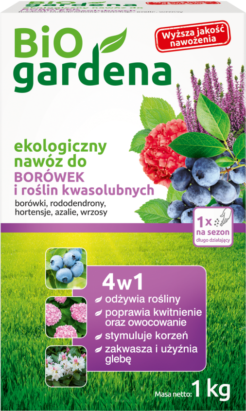 NAWÓZ DO BORÓWEK I ROŚLIN KWASOLUBNYCH ECO 1 kg - BIO GARDENA