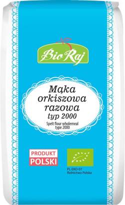 MĄKA ORKISZOWA RAZOWA TYP 2000 BIO 1 kg - BIO RAJ