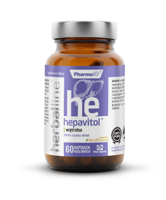 KAPSUŁKI NA WĄTROBĘ (HEPAVITOL) BEZGLUTENOWE 60 szt. (28,3 g) - PHARMOVIT (HERBALLINE)