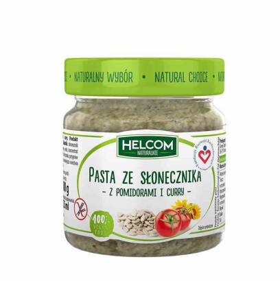 Pasta ze słonecznika z pomidorami i curry 180 g - Helcom