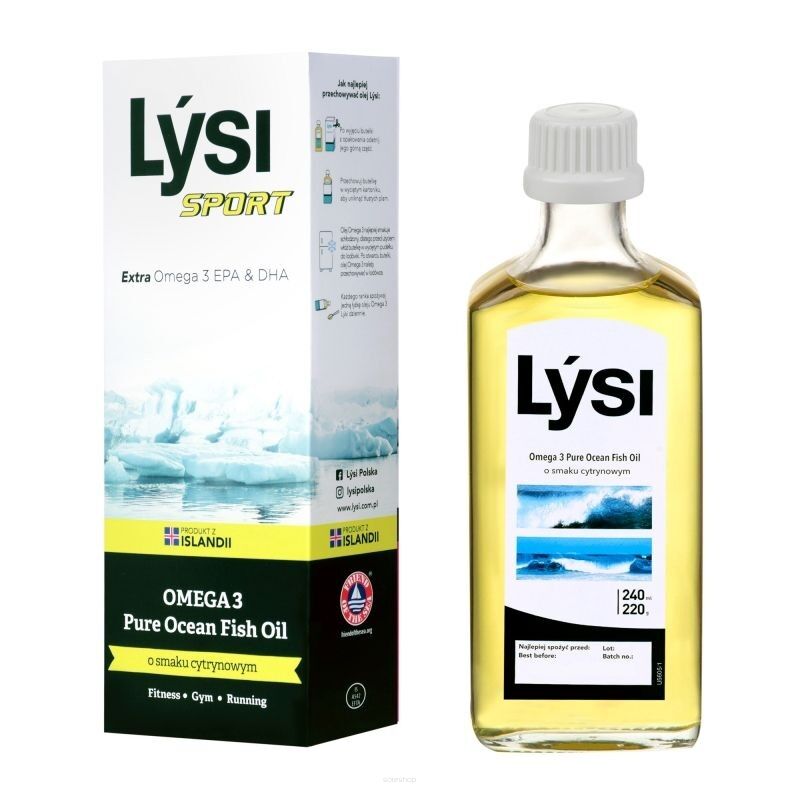 OMEGA-3 (1560 mg) O SMAKU CYTRYNOWYM 240 ml - LYSI SPORT