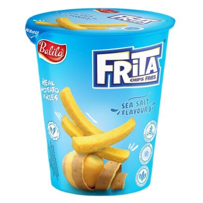 FRYTKI ZIEMNIACZANE SMAŻONE Z SOLĄ MORSKĄ BEZGLUTENOWE 40 g - BALILA