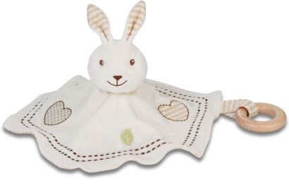 Bawełniana przytulanka, kocyk króliczek od 0m-ca (25cm) fsc & gots