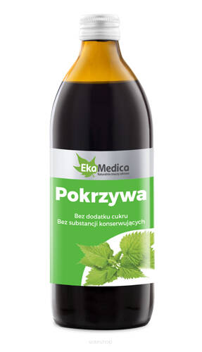 Pokrzywa, sok z pokrzywy 99,8% 500 ml - EkaMedica PROMOCJA!