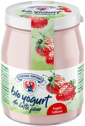 JOGURT TRUSKAWKOWY Z MLEKA SIENNEGO BIO 150 g - STERZING-VIPITENO