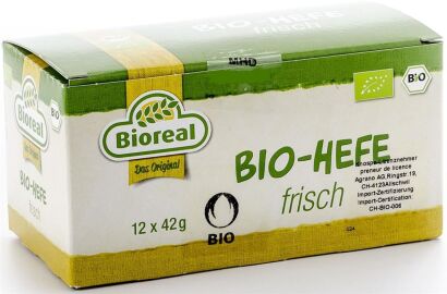 DROŻDŻE ŚWIEŻE BIO 504 g (12 x 42 g) - BIOREAL