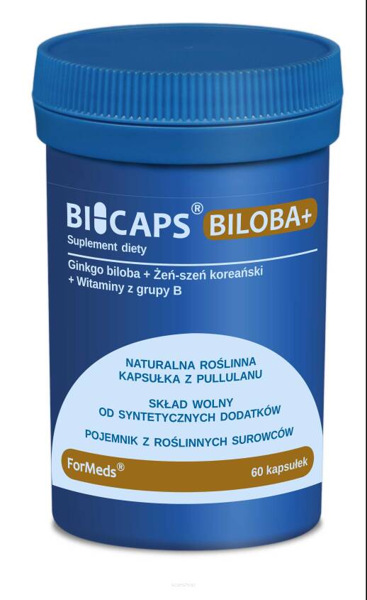 Bicaps Ginkgo BILOBA+ Miłorząb Japoński 60kaps. - Formeds