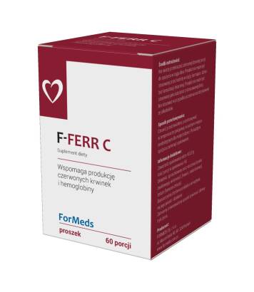 F-Ferr C Żelazo (fumaran) + Witamina C proszek 60 porcji- ForMeds