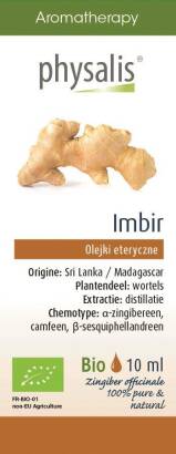 OLEJEK ETERYCZNY IMBIR (GEMBER) BIO 10 ml - PHYSALIS