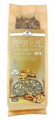 Mieszanka chleba bezglutenowego keto z orzechami włoskimi 500 g - Pięć Przemian