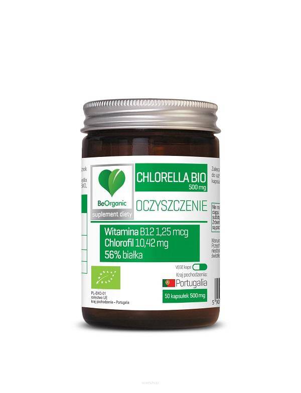 CHLORELLA BIO 50 KAPSUŁEK (500 mg) - BE ORGANIC