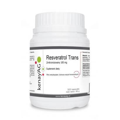 RESVERATROL ZMIKRONIZOWANY 100 mg 300 kaps. - KenayAg