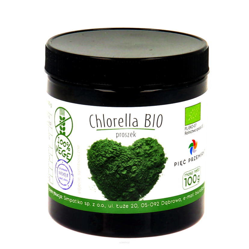 Chlorella proszek BIO 100 g - Pięć Przemian
