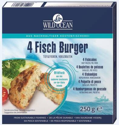 BURGERY RYBNE BIO Z CZARNIAKA MROŻONE 250 g - WILD OCEAN