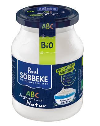 JOGURT PROBIOTYCZNY ABC (3,8 % TŁUSZCZU W MLEKU) BIO 500 g (SŁOIK) - SOBBEKE