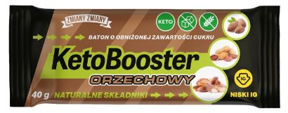 BATON ORZECHOWY "KETO BOOSTER" BEZGLUTENOWY 40 g - ZMIANY ZMIANY
