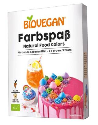 BARWNIKI SPOŻYWCZE BEZGLUTENOWE BIO (6 x 8 g) 48 g - BIOVEGAN