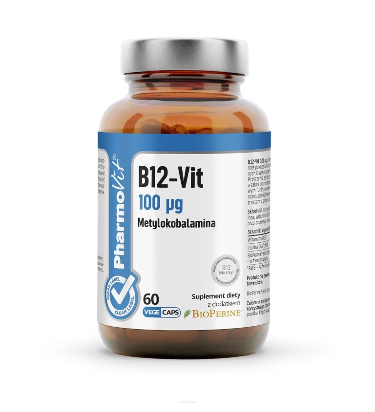 B12-Vit 100 µg 60 kaps | Clean Label Pharmovit