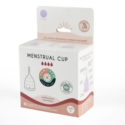 KUBECZEK MENSTRUACYJNY FIOLETOWY ROZMIAR S - FEMI.EKO