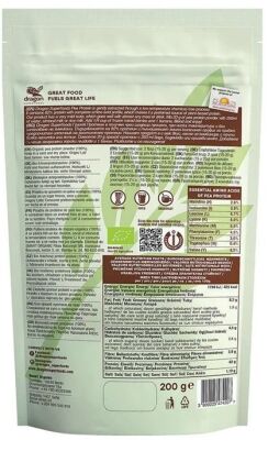 Białko z grochu, 82% białka bez dodatku cukru, bezglutenowe BIO 200 g